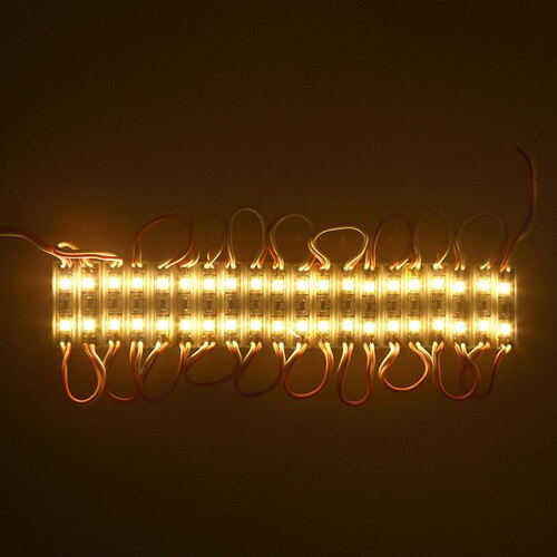 20PCS Small Size LED Module Light SMD 2 LED Waterproof Advertising Sign Backlight Storefront Modules Strip Lamps: Warm white