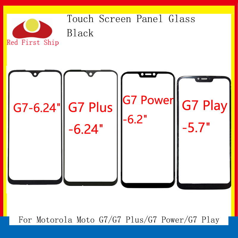 10 unids/lote pantalla táctil para Motorola Moto G7 \ G7 Plus \ G7 jugar \ G7 táctil Panel frontal del LCD Lente de Cristal G7