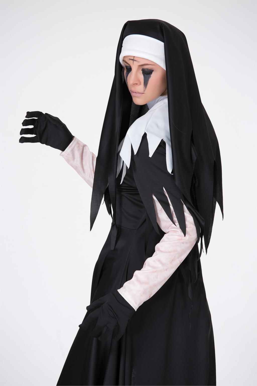 Kvinders plus size frygtelige nonnekostume