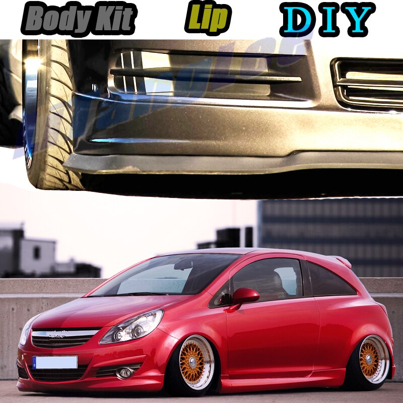 Bil bumper lip front spoiler kjol deflector för opel vita 2000 tune bil modifierad body kit vip hella flush lips