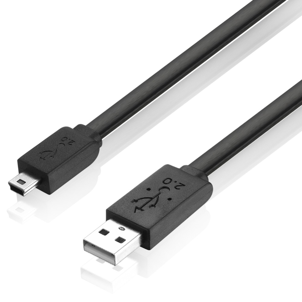 Bochara 5M 16FT Flache Nudel Mini 5P Kabel USB2.0 ... – Vicedeal