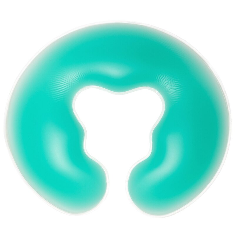 1pcs 650g Soft Silicon Spa U Shape Massage Pillow Spa Gel Pad Face Relax Body Massage Cradle Cushion Health Care: green