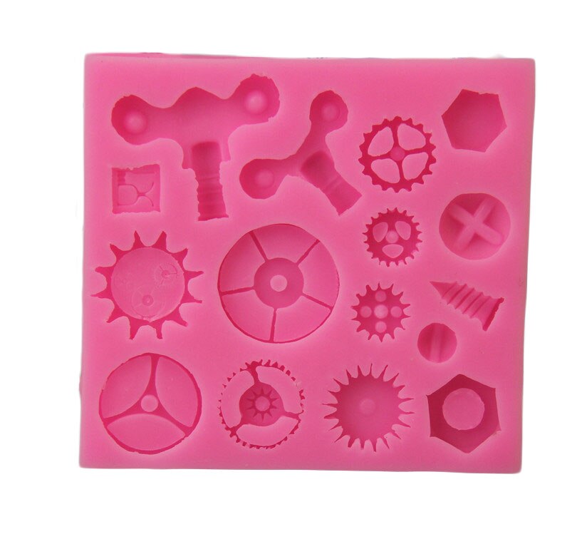 Fantang – moule en silicone, vis d&#39;engrenage, gâteau steampunk, fondant au chocolat, outils matériels de modélisation en silicone