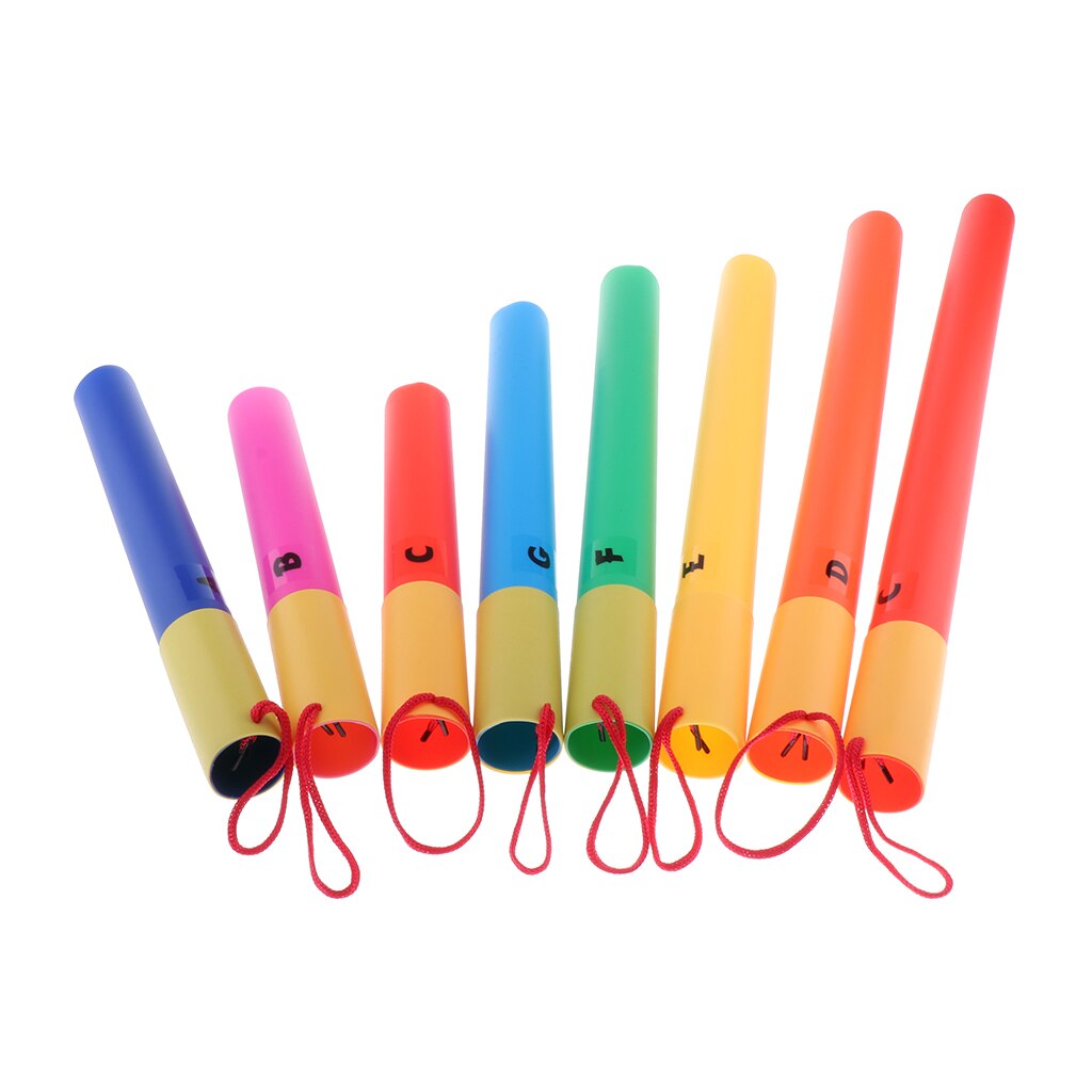 Tubos de percusión de 8 notas para enseñanza de música Orff, iluminador Musical para bebé
