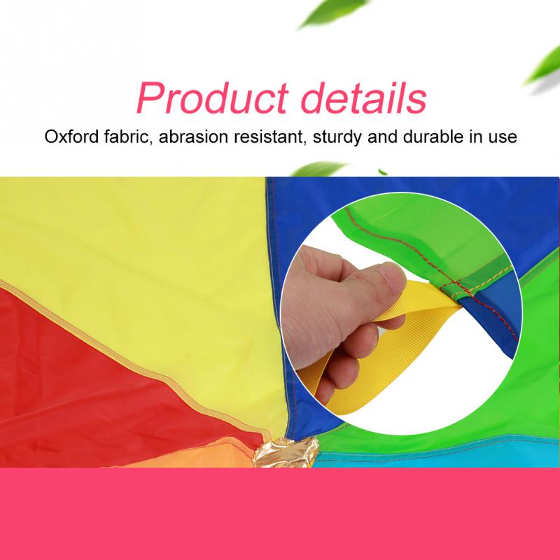 2M 3M 3.6M 6M Kids Play Multi-Color Rainbow Parachute Oxford Fabric Outdoor Game toy kids Exercise Development Kindergarten