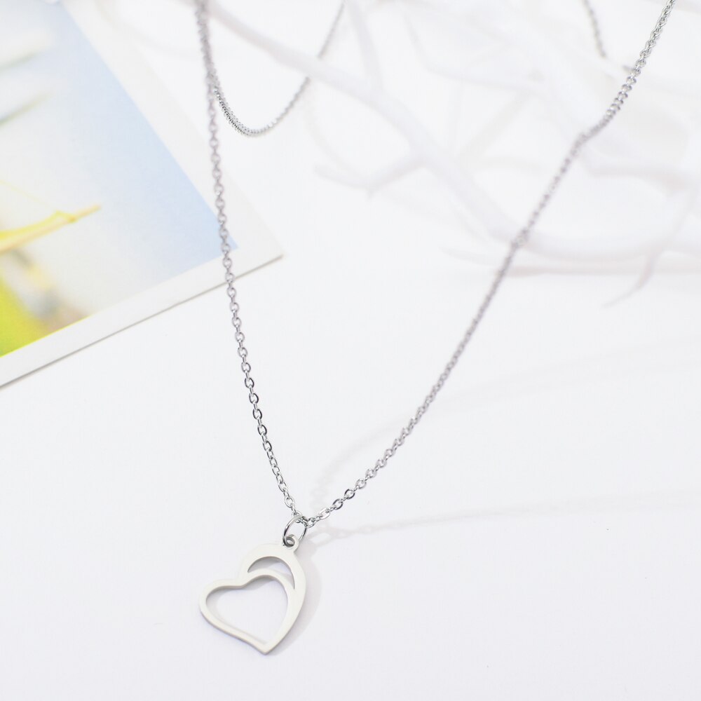 ZMZY złoto srebro kolor 316L ze stali nierdzewnej stalowy wisiorek naszyjnik kobiety biżuteria Boho łańcuch Colar Choker naszyjniki moda artystyczna