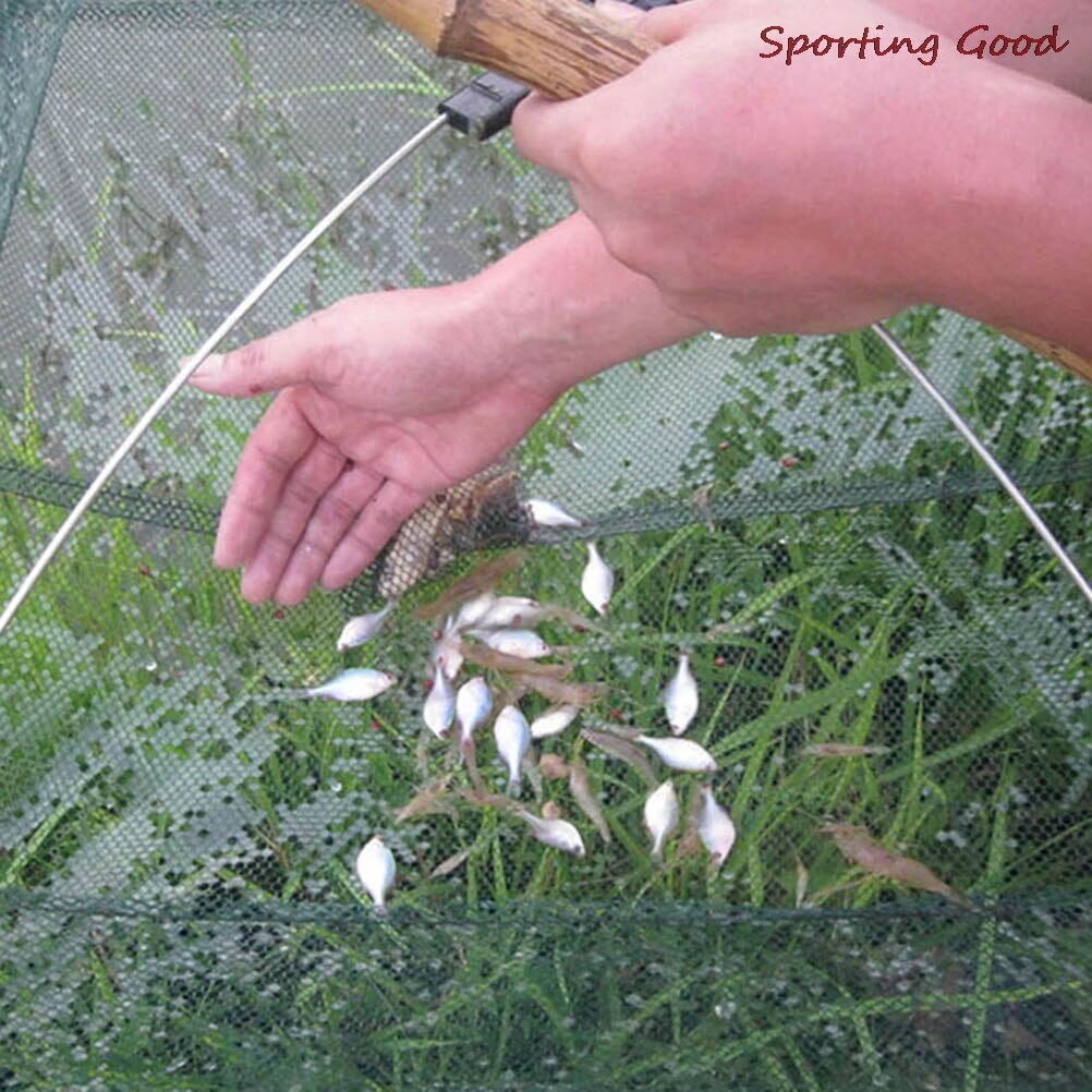 Opvouwbare Mesh Aas Trap Cast Dip Netto Krab Garnalen Smelt Paling Krab Kreeft Minnows Garnalen Crawfish Netto