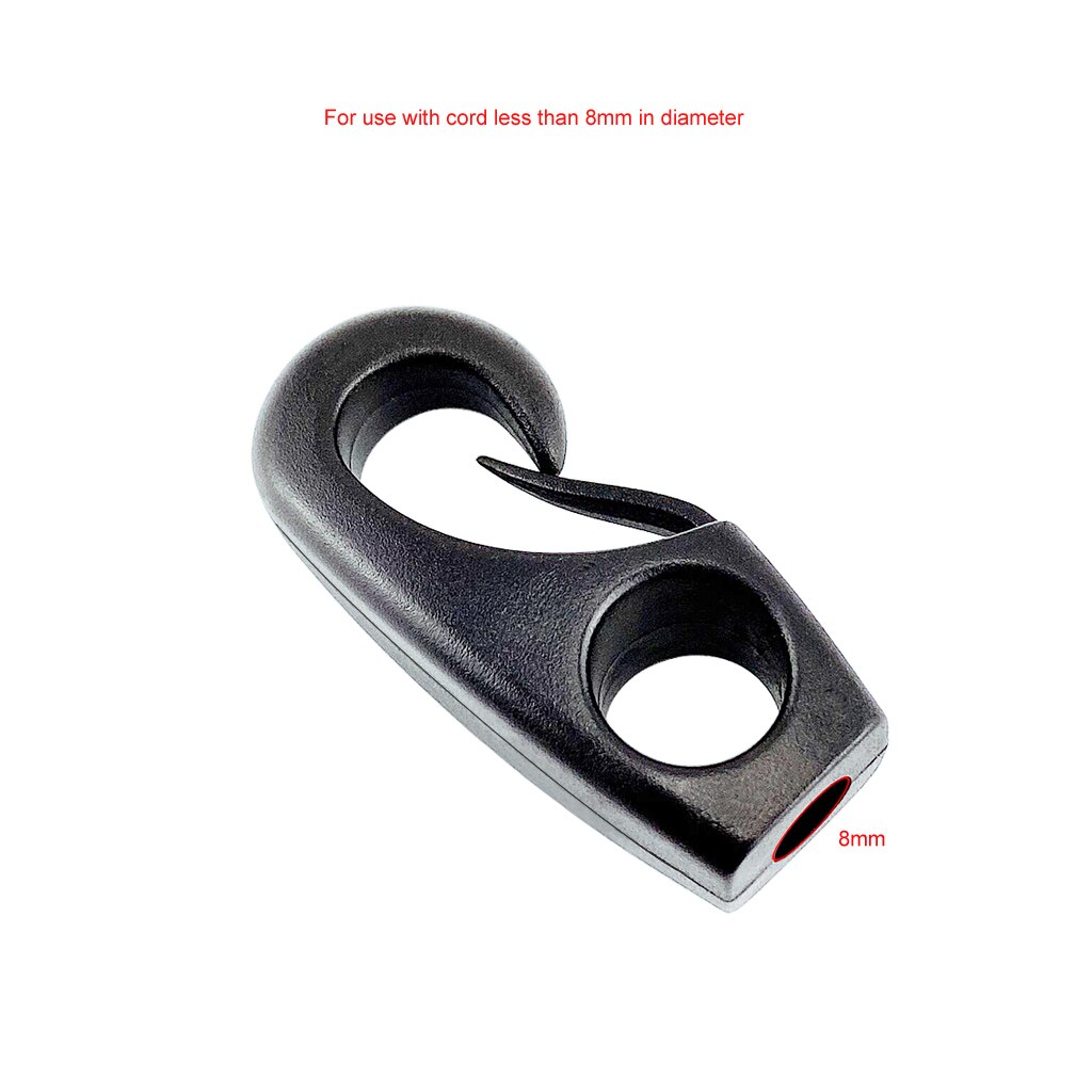 6x nylon gesp schokkoord clip haak kajak kano bungee touw lijn roeiboot bindkoord haak waslijn elastische koord slot clip