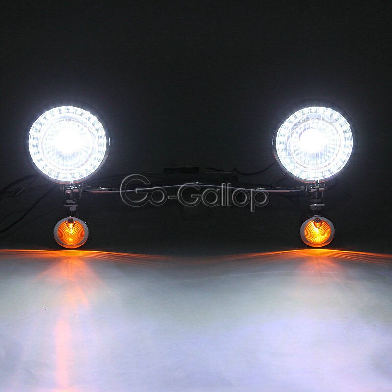 Clignotant passant ange Eye LED barre lumineuse pour Kawasaki Vulcan VN 900 1500 1600 1700/Suzuki Boulevard Intruder C50 C90