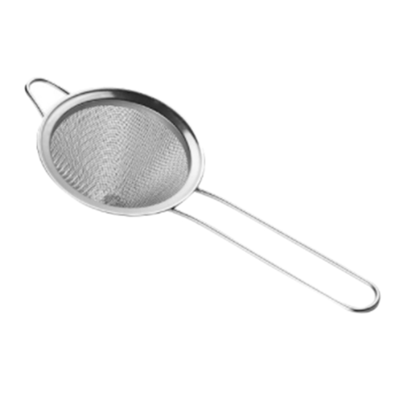 Fine Mesh Strainer, Colander Sieve Sifters With Long Handle For Kitchen Bar Tools Juice Strainer Cooking Metal Colander Drai: Silver
