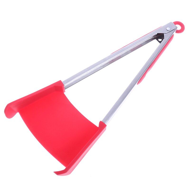 Espátula y pinzas de cocina inteligentes 2 en 1, antiadherente, resistente al calor, marco de acero inoxidable, pinza de cocina de silicona, herramientas: RD