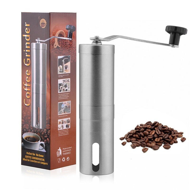 Stainless Steel Coffee Grinder Hand Manual Handmade Coffee Bean Grinders Mill Kitchen Grinding Multifunction Coffee Making Tools