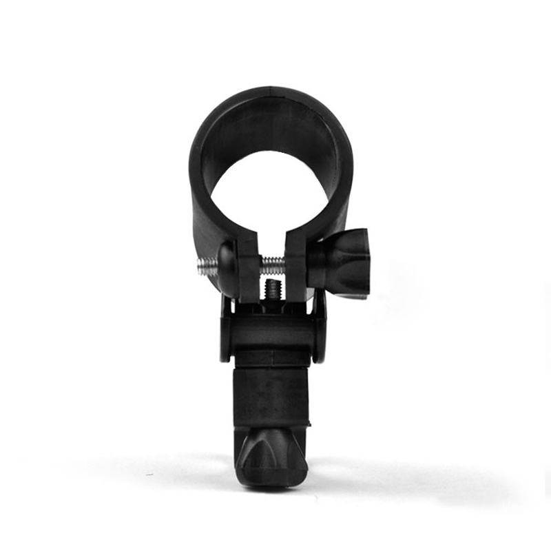 Soporte de luz para manillar de bicicleta, abrazadera de Clip para linterna LED, Universal, color negro