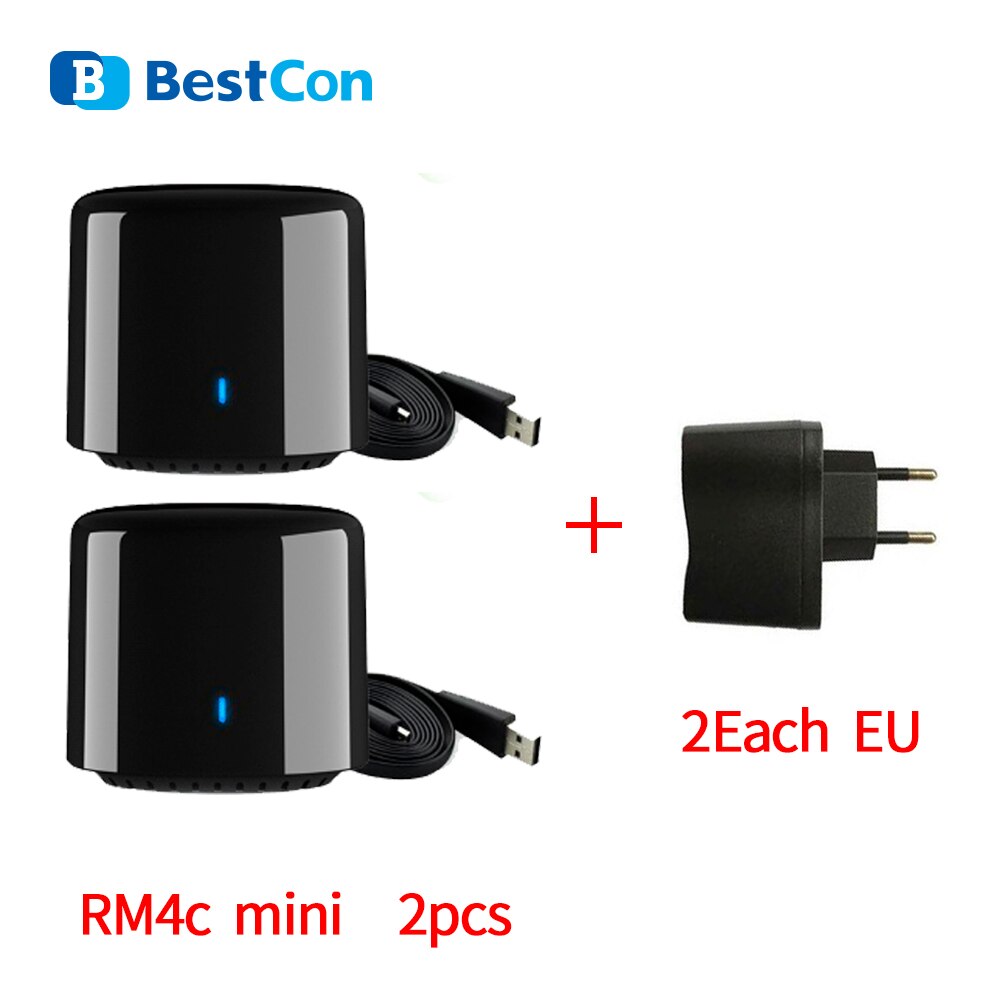 3Pcs Broadlink Rm RM4C Eu Intelligente Ir Afstandsbediening Smart Home Bestcon SCB1E Wifi Switch Werkt Met Sonoff Google thuis: 2PCS RM4C EU