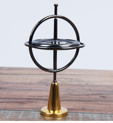 Vetenskapligt pedagogiskt metallfingergyroskop gyro topptryck lindra klassisk leksak traditionell inlärningsleksak för barn: B