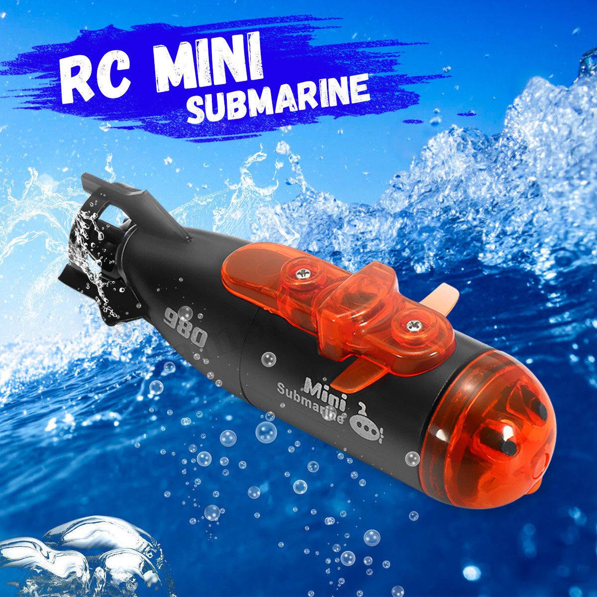 Mini Micro-Radio Remote Control RC Submarine Ship Boat With Led Light Toy