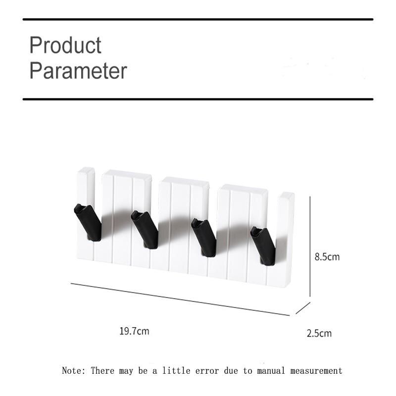 No Punch Piano Hook Key Wall Crochet Holder Removable Kitchen Hooks Key Holder Home Decor Wall Can Washed Holder Hook CJ-0004