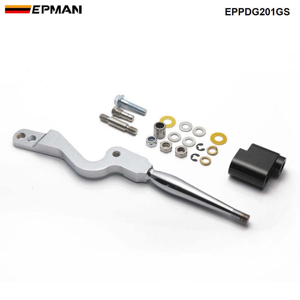 EPMAN-recambio de palanca de cambios rápida de tiro corto, de aluminio, JDM, para Mitsubishi Eclipse GSX, GST, GS, DSM, RS, EPPDG201GS: Negro