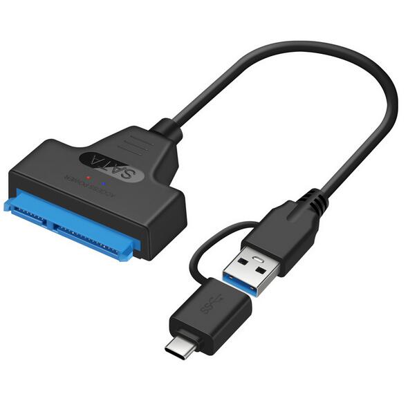 SATA naar USB 3.0/2.0/Type-C-kabel tot 6 Gbps voor 2,5 inch externe HDD SSD harde schijf SATA 3 22-pins adapter USB naar Sata III