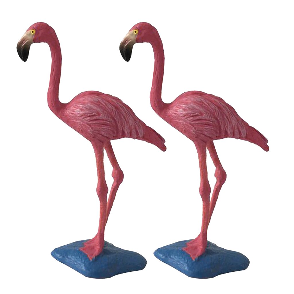 Ornement de cour de flamant rose de 2 pièces, ornements de pelouse de flamant rose, décoration de cour de jardin de flamant rose