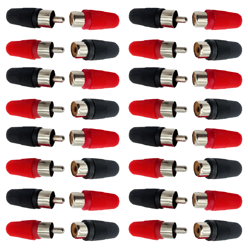 Changer adapter, rca male to female, extension coupler, av connector with dust caps