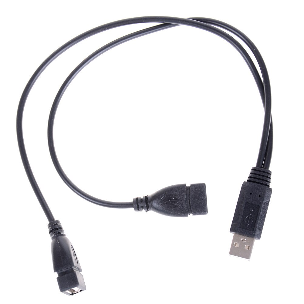 Zwart Y Splitter Usb Charging Power Cable Cord Verlengkabel Usb 2.0 Een 1 Male Naar 2 Dual Usb Vrouwelijke data Hub Power Adapt