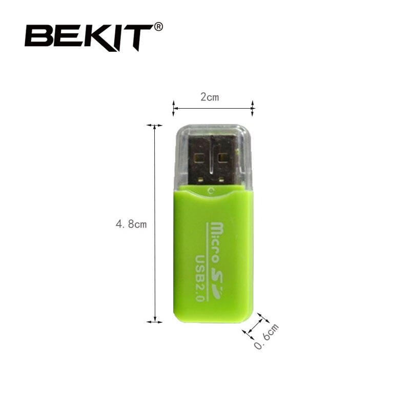 Micro Sd Kaartlezer 2.0 Usb Adapter Met Tf Card Slot Ondersteuning 128Gb Memory Kaartlezer Voor Computer: BK-CR