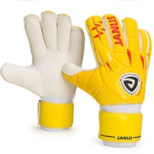 Janus JA939 gants de gardien de but de Football garçon amovible Protection des doigts gant de Football gardien jaune rouge adulte