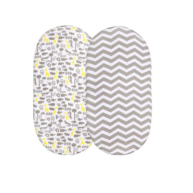 Bassinet lagen super stretch monteret vugge pasform lagner til bassinet pads/madras, til drenge piger, unisex, ultra blød 82*41cm: Zld 20015