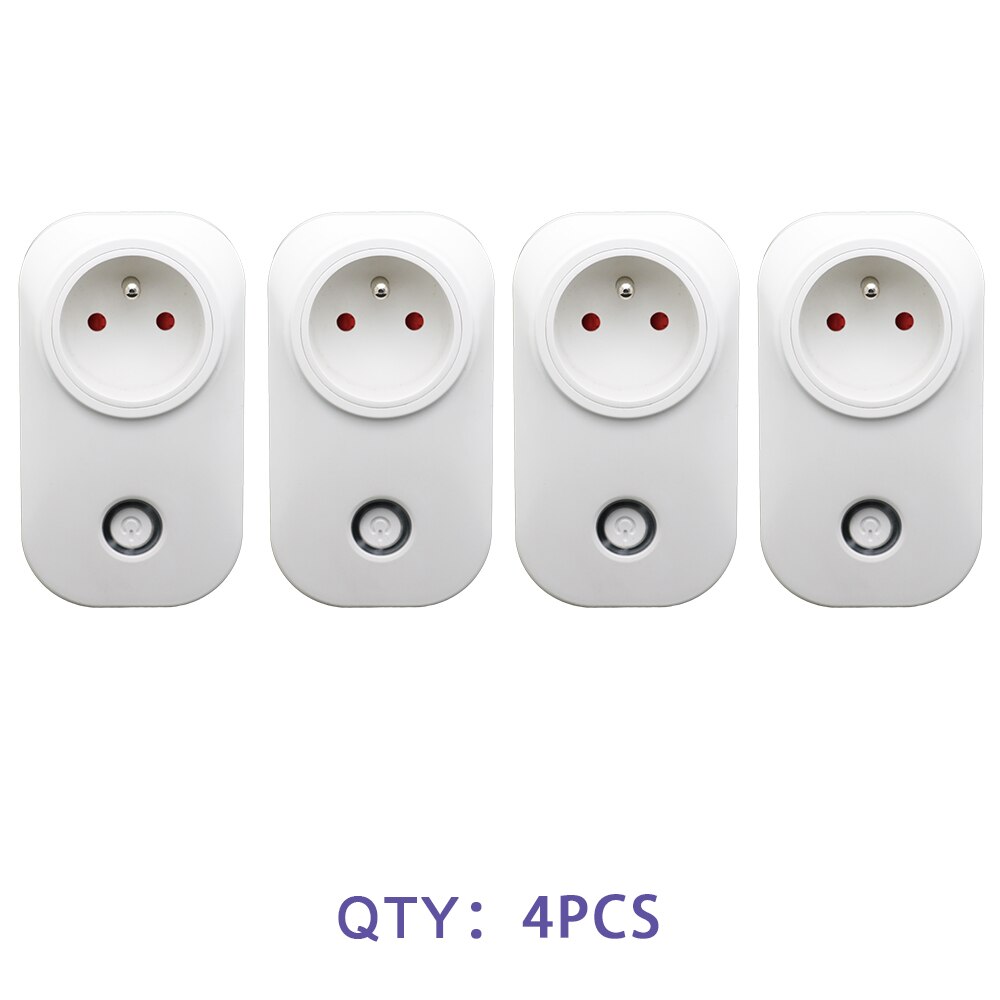 10A Fr Smart Wifi Plug Remote Voice Control Power Monitor Stopcontact Adapter Timing Functie Werk Met Alexa Google Thuis tuya: FR 4pcs