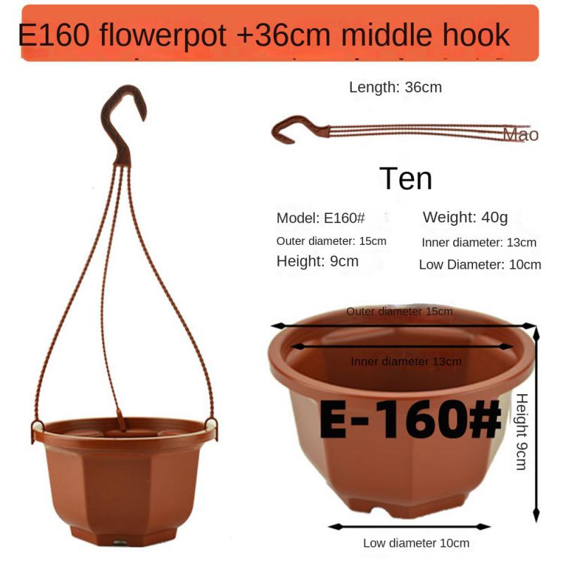 Hängender Blumentopf aus Kunststoff, Sukkulenten-Übertopf, Orchideen-Hängetopf für Balkon, Garten, Pflanzbedarf, 9,8 cm: Licht Gelb