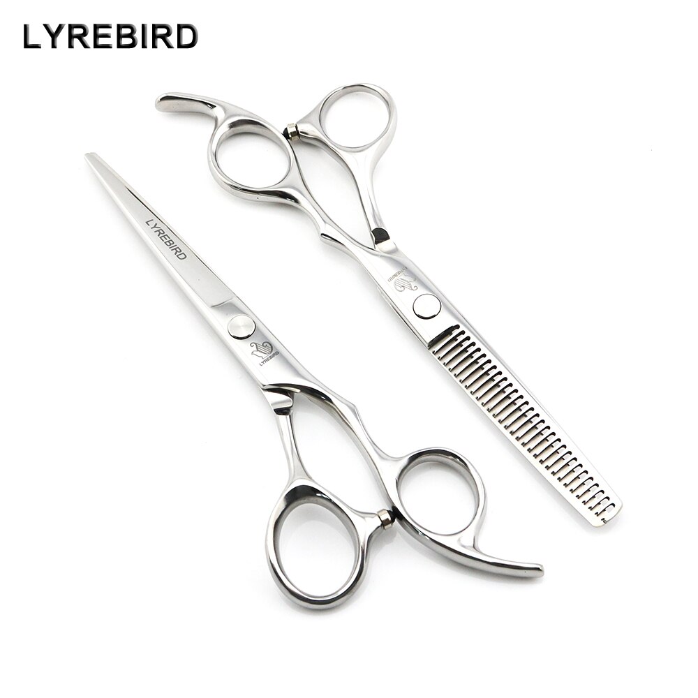 Japan Hair Scissors set Silver 5.5 INCH 6 INCH Hairdressing scissors Hair Cutting scissors Very Sharp Lyrebird