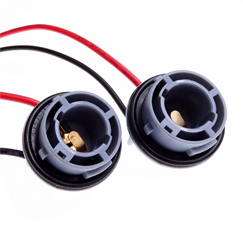 2Pcs 1156 Bulb Socket Adapter Connector Auto Gloeilamp Base Led Richtingaanwijzer Lamp Kabelboom Connector Auto Licht accessoires