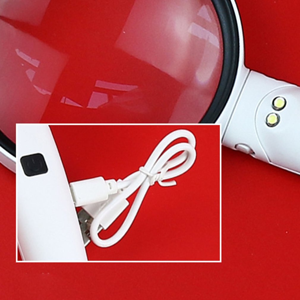 Handheld Reading Magnifier 3 Groups Of Lenses With Different Magnification Portable Magnifier With LED Light