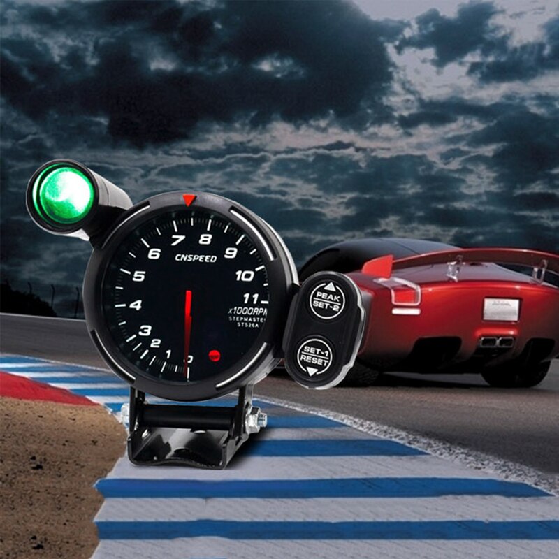 Universele Dynoracing 80Mm Hoge Snelheid Stepper Motortachometer Gauge 12V Meter Met Shift Licht YC100146 Auto Tachometers