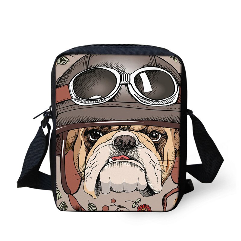 FORUDESIGNS Boston Terrier Girls Small Messenger Bag Boys Daily Shoulder Bag Pomeranian Printed Women Lightweight Crossbody Bag: Z2511E