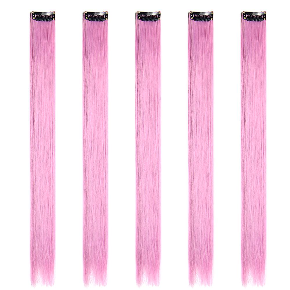 Neitsi 20'' 10pcs/pack Straight Long Single Clip In One Piece Heat Resistant Synthetic Hair Extensions Ombre Hairpiece For Woman: T2614J