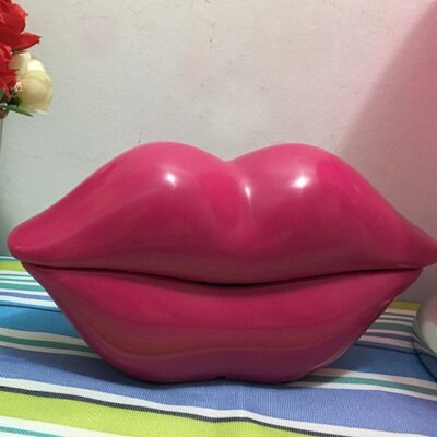 landline Mini Telephone Red pink rose Lips Kiss Portable Corded phones for children lady home fixed telephone bedroom