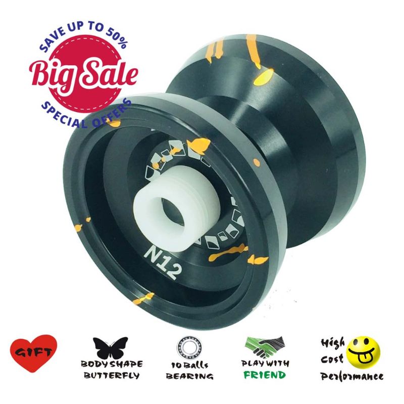 Metalen Yoyo + Handschoen + 3 Strings Jojo Set Klassieke Speelgoed Kinderen Speelgoed 97BC