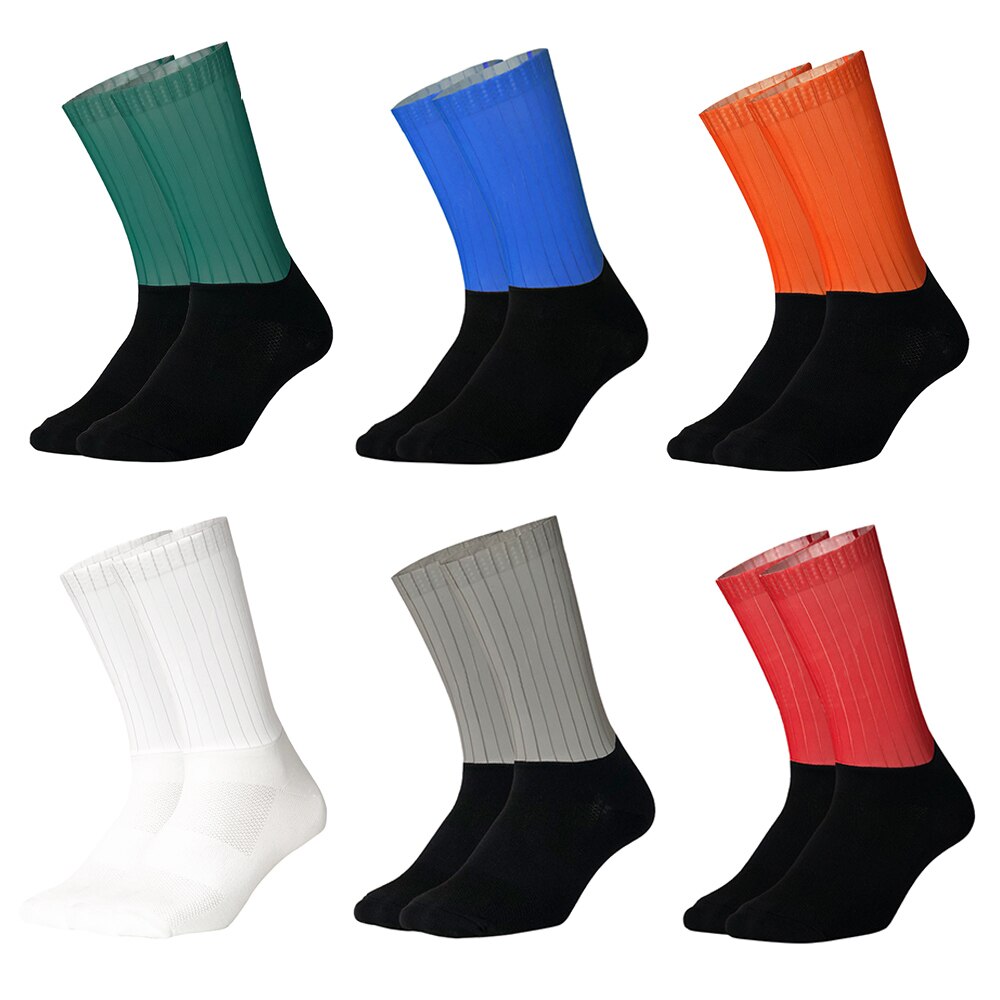 Silicone Non-slip Cycling Socks Functional Fiber Men Women Bicycle Bike Socks Anti Slip Hiking Camping Sport Socks