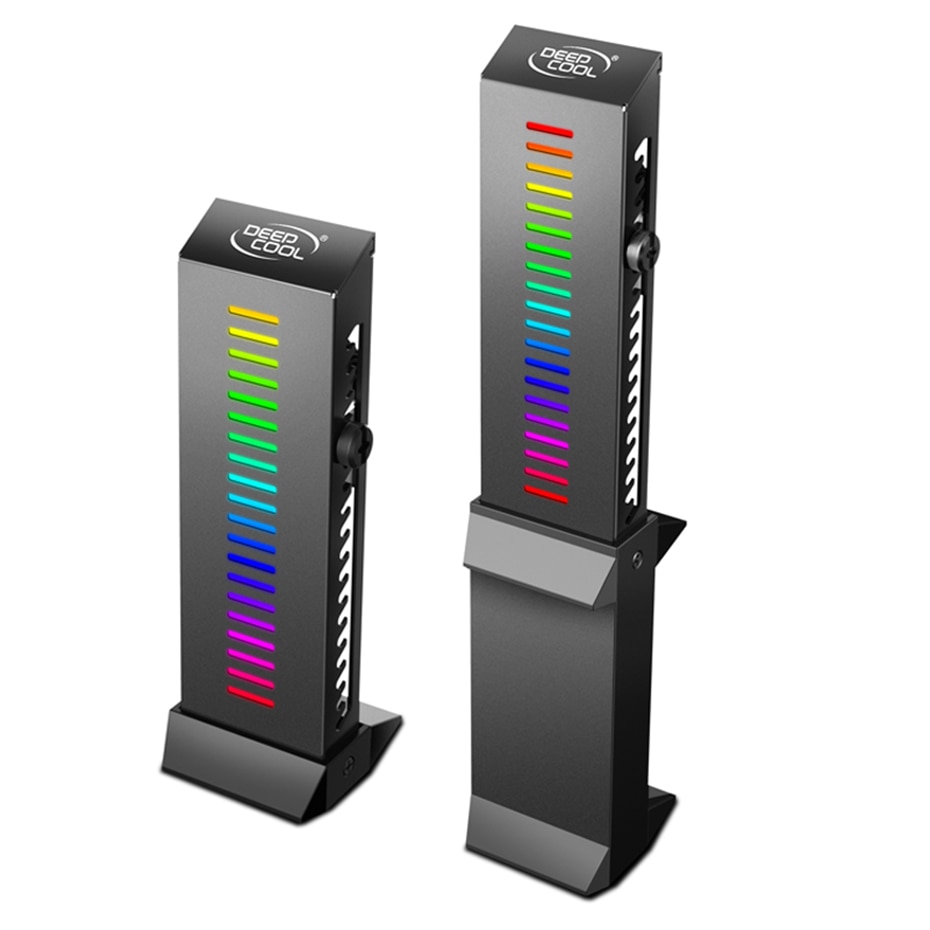 Deepcool gh -01 5v/3- pin a-rgb grafikkortbeslag computergrafik ledsager vga holder højdejusterbar
