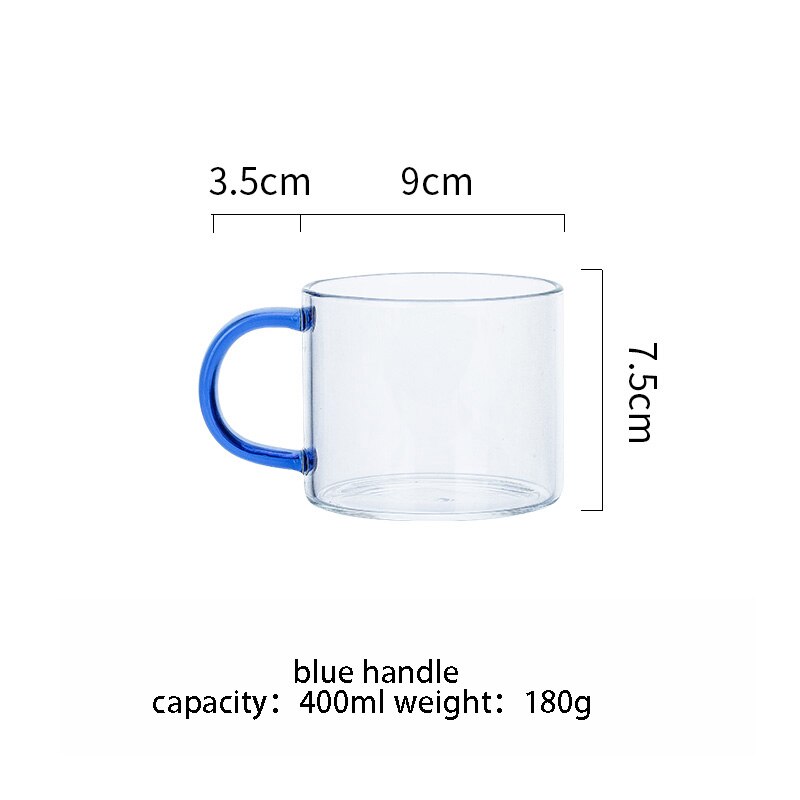 400ml Alphabet Cartoon Heart Pattern Mug Glass Handle Mugs For Milk Coffee Beer Home Office Drinnkware Water Cup Couple