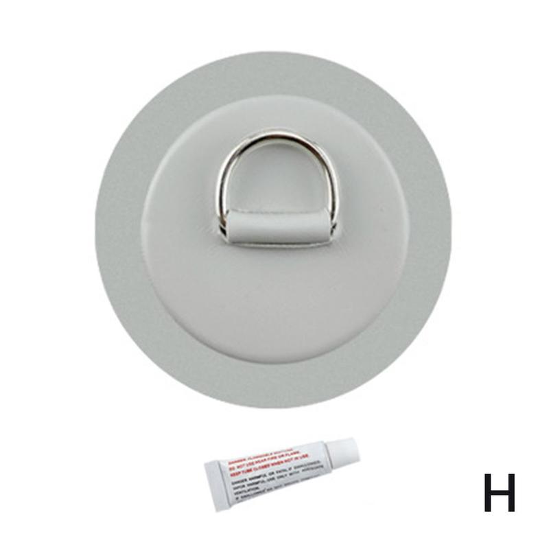 4.3inch 11cm Stainless Steel D Ring Pad/Patch With Glue for PVC Inflatable Boat Raft Dinghy Canoe Kayak Surfboard SUP Tie: H