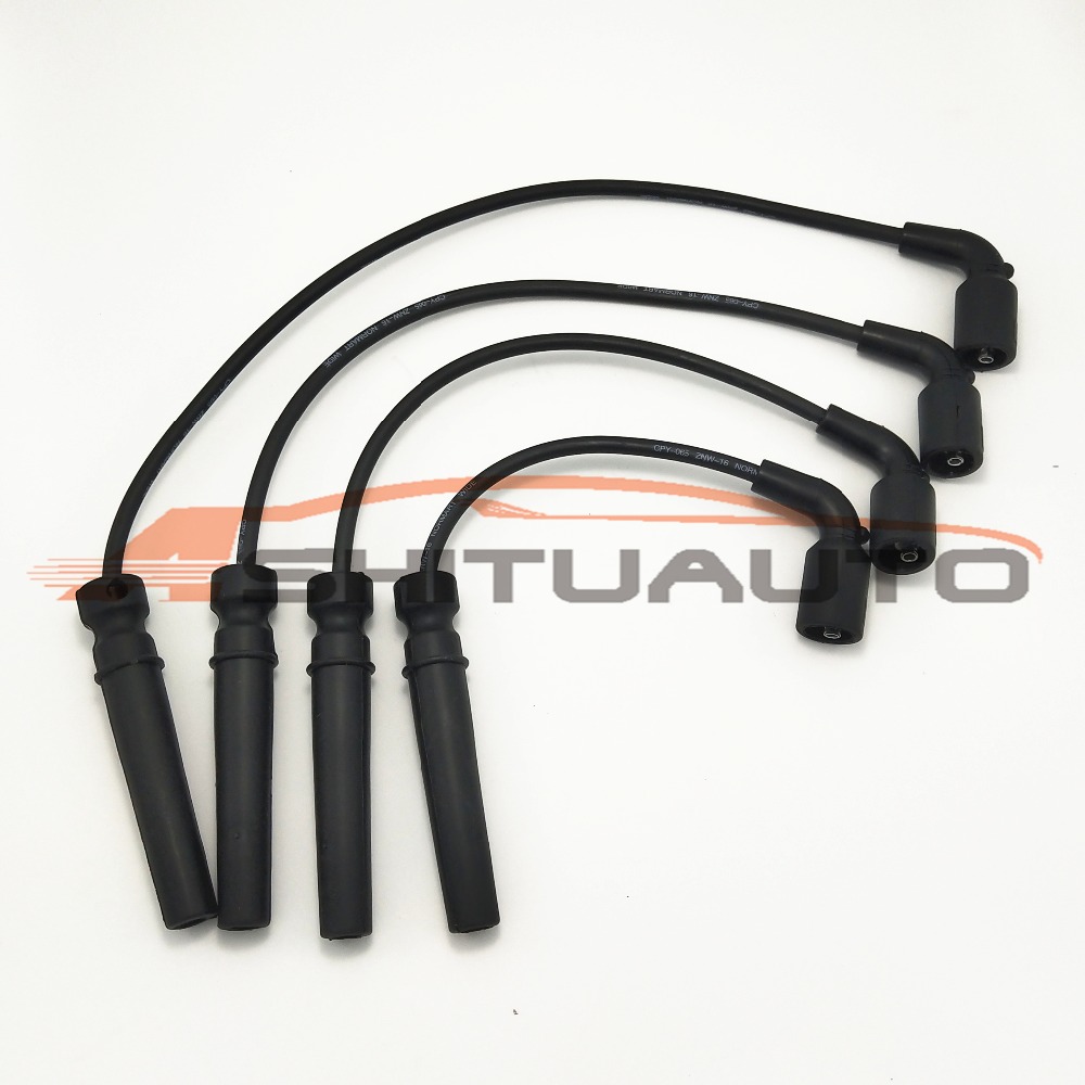 Juego de cables de encendido para Chevrolet Aveo, Cruze, KALOS, REZZO, DAEWOO, KALOS, LANOS, nubira, REZZO, 1,6, 4 unidades