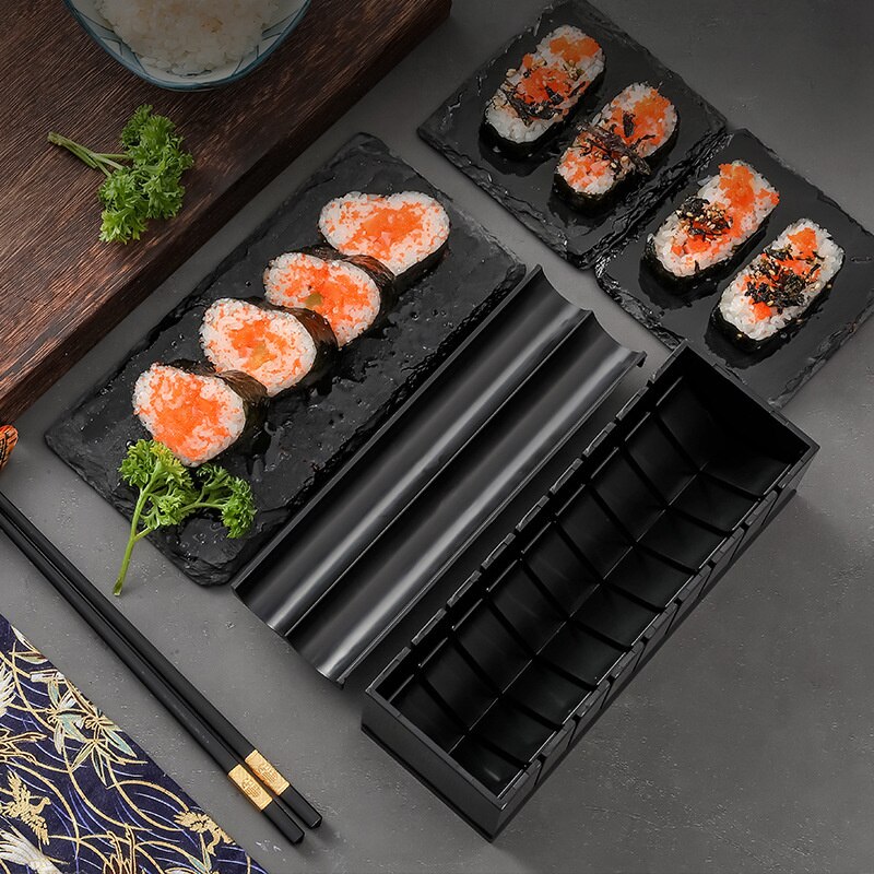 Sushi Maker Kit Sushi Rice Roller Rice Mold Nori Seaweed Meat Rolling DIY Bento Tool Kitchen Homemade Sushi Accessories