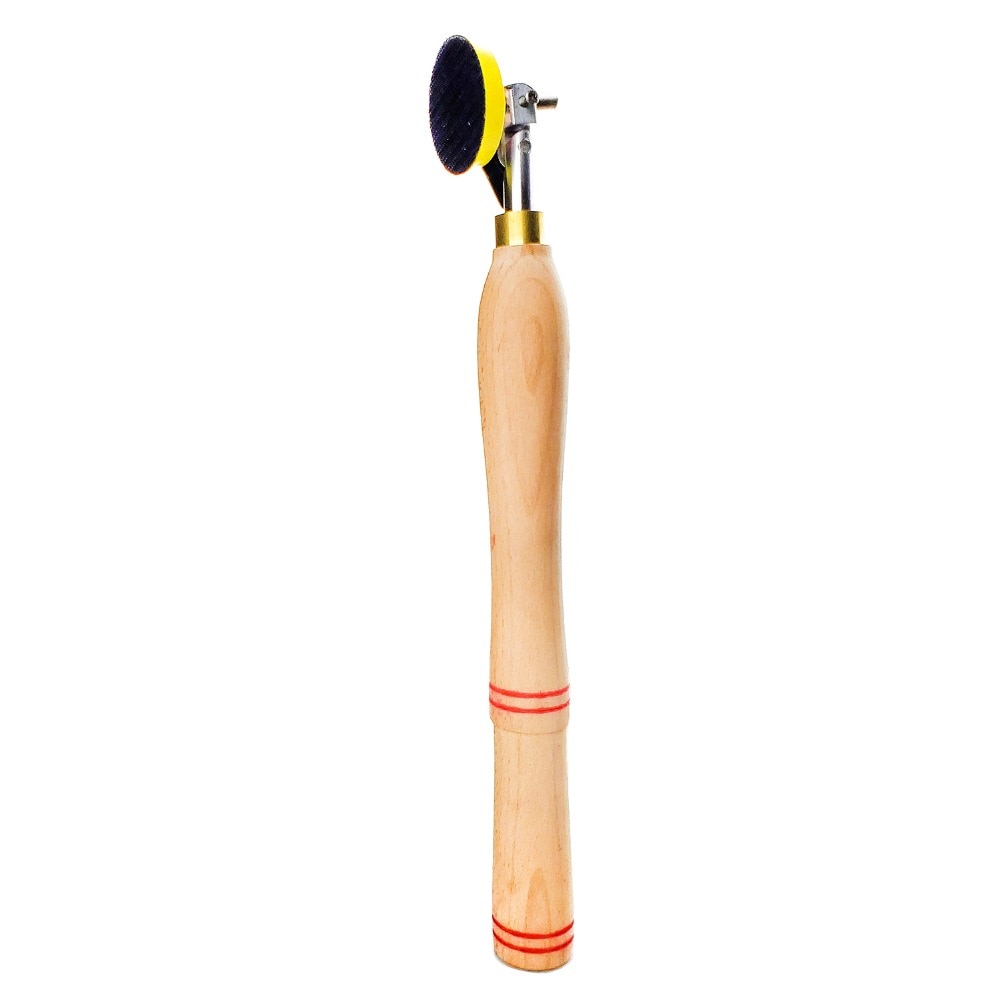 Cuenco de madera herramienta lijadora de mano con almohadilla del disco de lijado para voltear madera en cuencos platos y pulido de torneado de superficie cóncavo