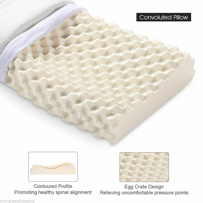 Masserer 100%  naturligt sengetøj thailand ventileret latex blødt skum pude / aftageligt betræk komfort seng sove støtte
