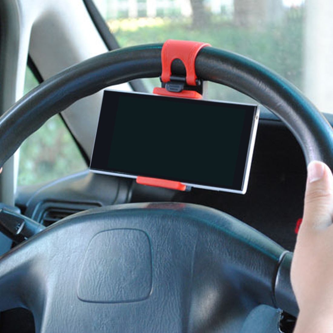 Universal Hands Free Mobile Phone Holder Mount Clip Buckle Socket On Car Bicycle Steering Wheel For Phone GPS vehicle electronic