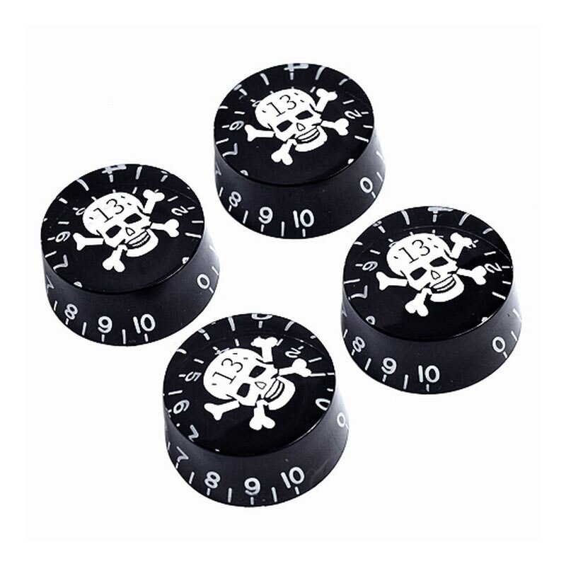 Skull head elektrisk guitar knap tone volumenkontrol til gibson les paul guitar udskiftning - pris for 1 stk.