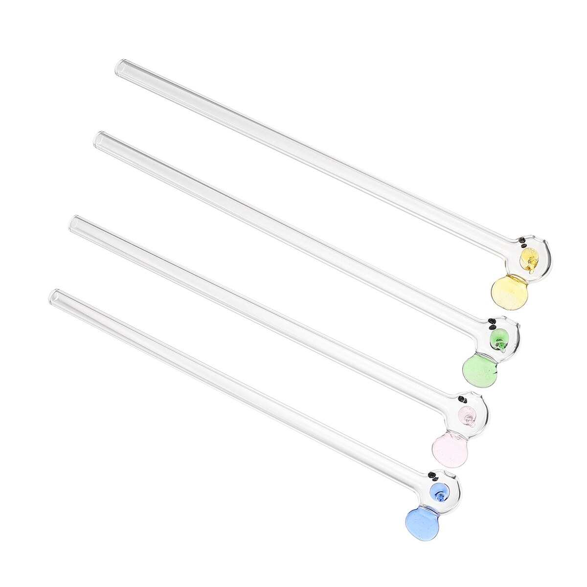 4 stuks vis glazen rietjes schattig melk sap glas rietje voor feestje